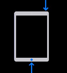picture How to take a screenshot: press the to[ bar and the middle button on the screen